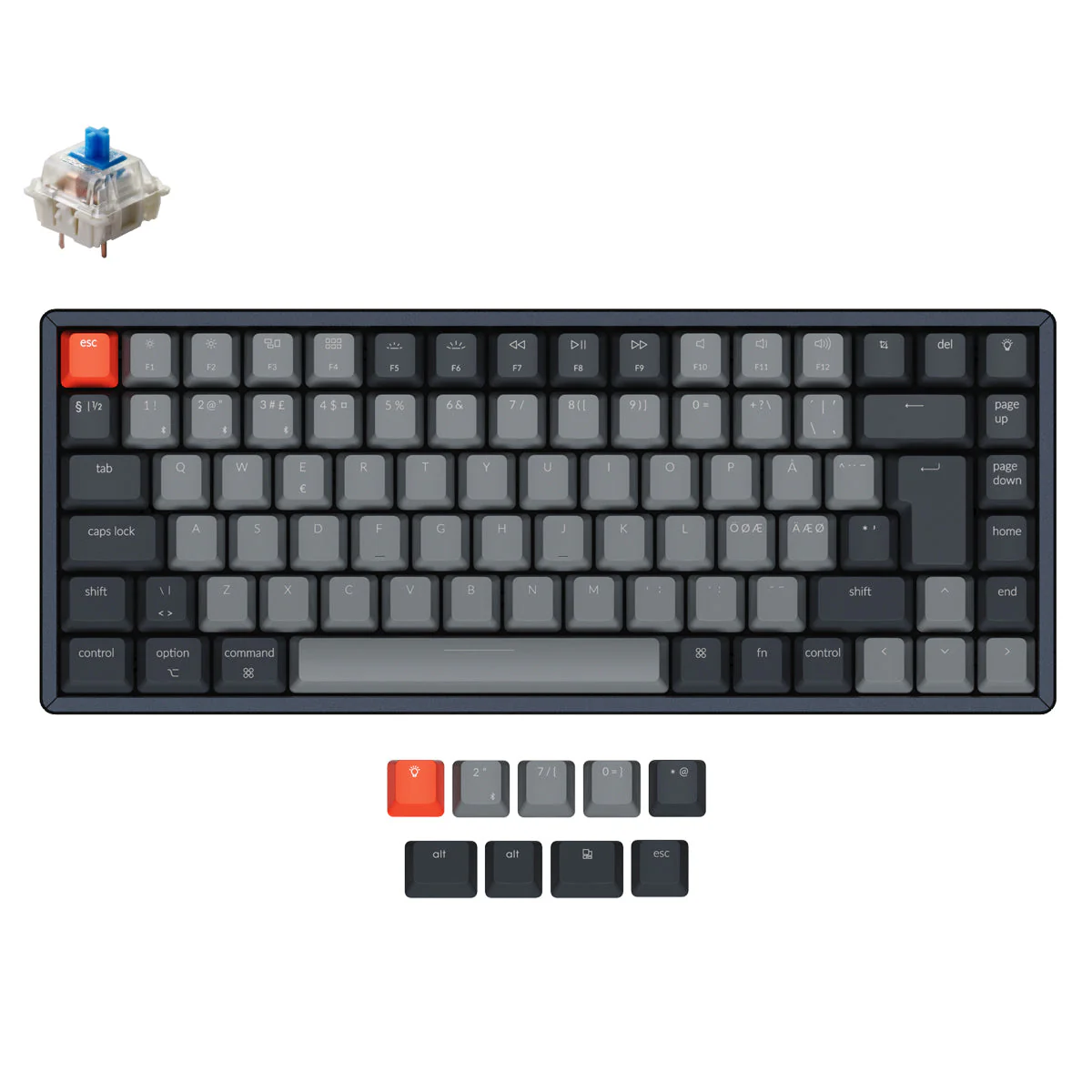 Keychron K2 Wireless Mechanical Keyboard (Nordic ISO Layout) - Version 2 - Image 8