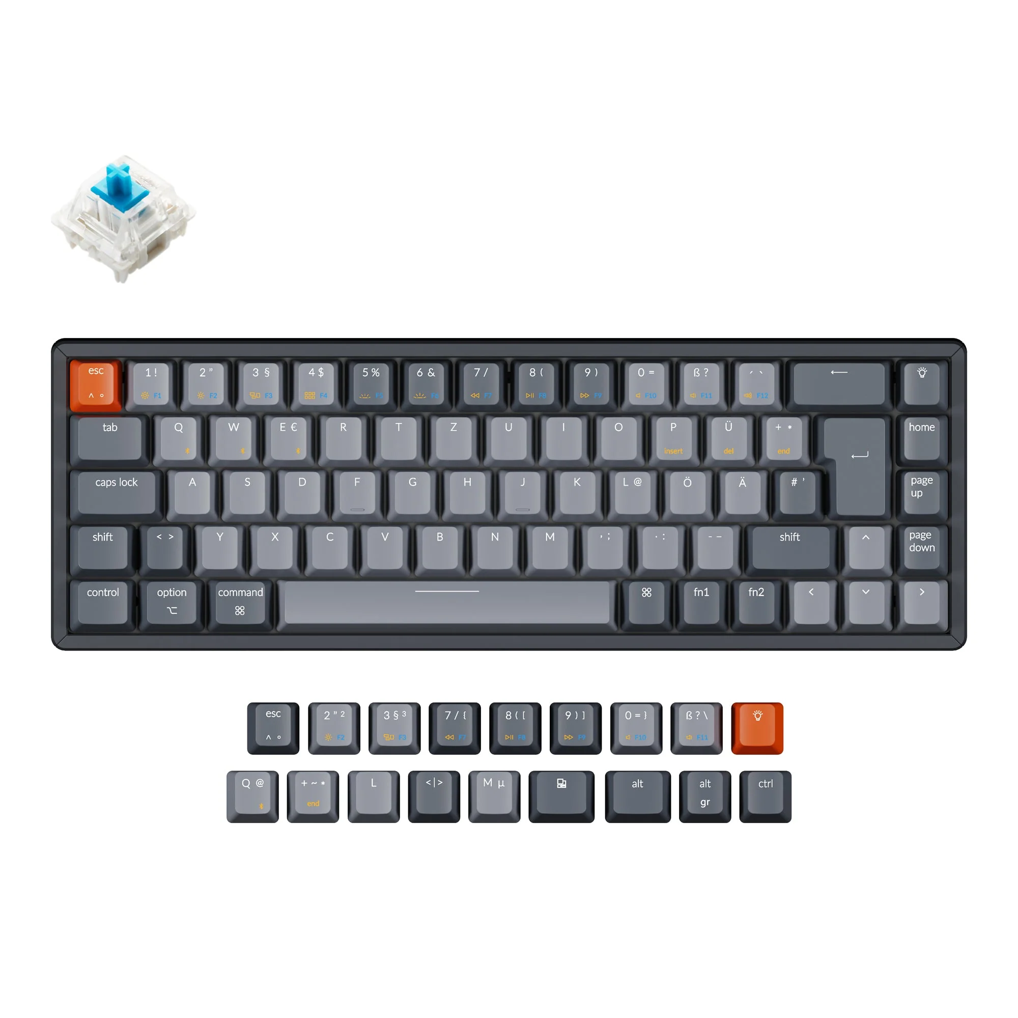 Keychron K6 Wireless Mechanical Keyboard (German ISO-DE Layout) - Image 5