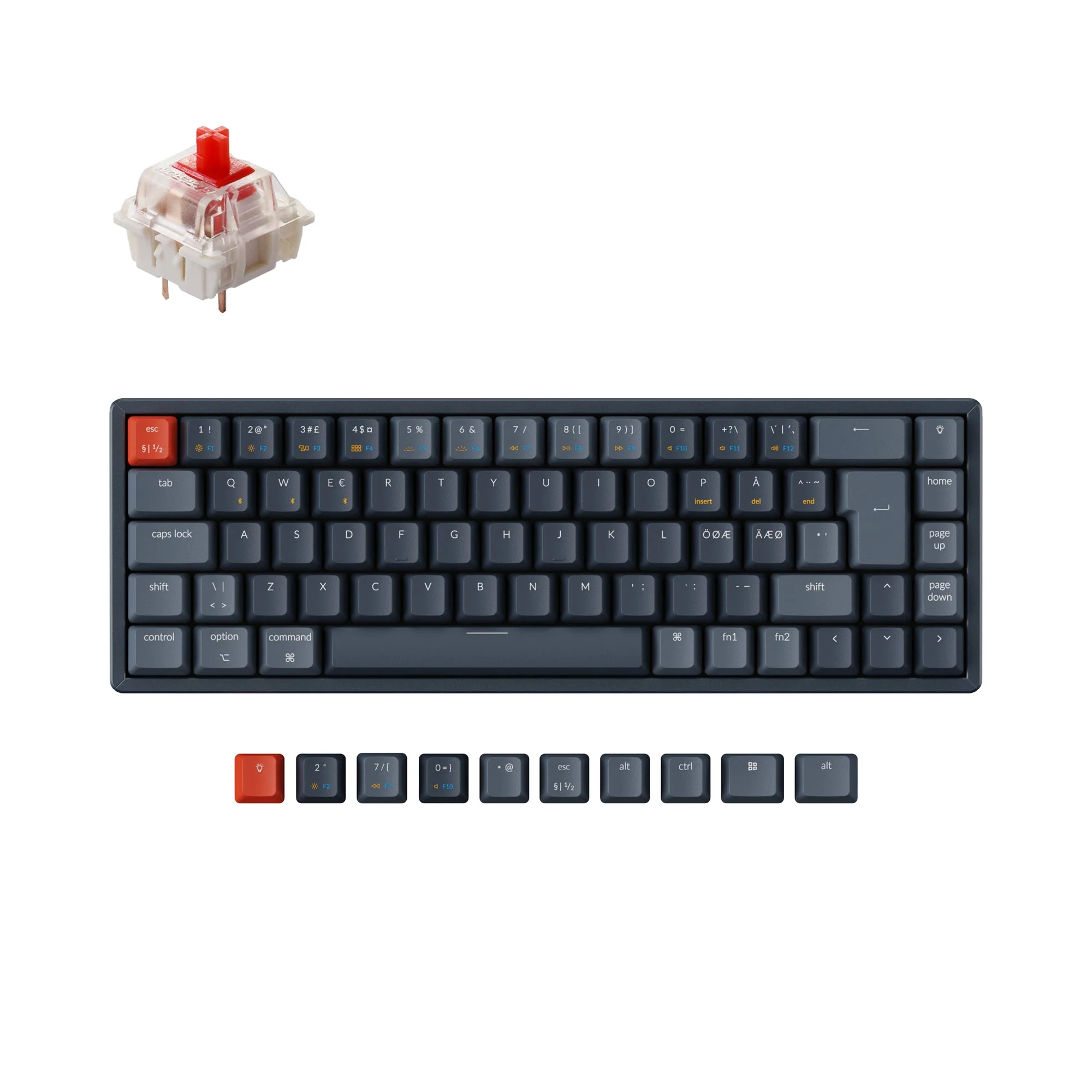 Keychron K6 Wireless Mechanical Keyboard (Nordic ISO Layout) - Image 4